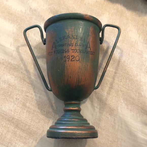 Replica vintage wood metal trophy fly fishing. - Picture 1 of 4